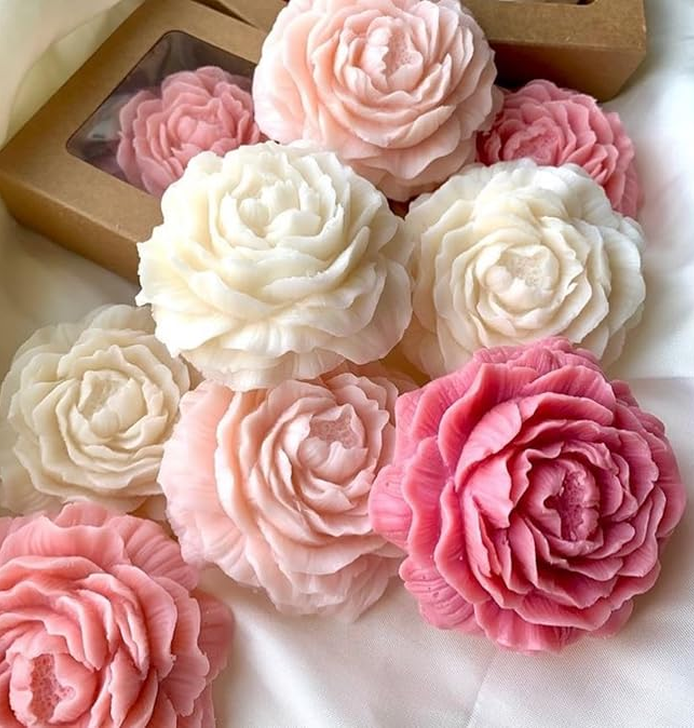 Peony Flower Candle - Pack of 2 2